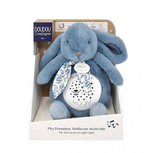 Lapin Doudou Musical Nightlight Projection D'Etoiles Bleu - მუსიკალური სათამაშო-სანათი - image 1 | Labebe