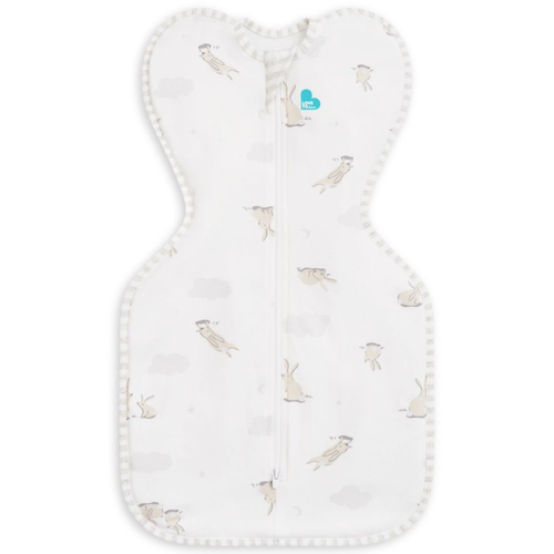 Love To Dream Swaddle Up 1.0T Stretch Cotton Cloud Bunnies WHT M - საბავშვო საძილე ტომარა - image 2 | Labebe