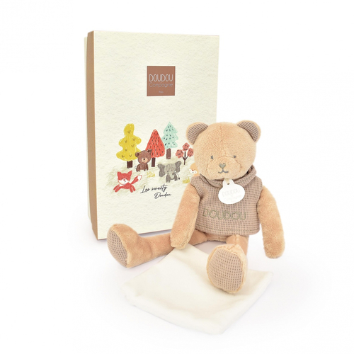 Sweety Doudou Bear - რბილი სათმაშო პირსაწმენდით - image 1 | Labebe
