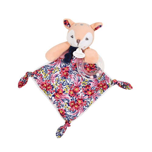 Boh'Aime Deer Doudou Rattle - რბილი სათმაშო საჩხარუნოთი და ღრძილების მასაჟორით - image 2 | Labebe
