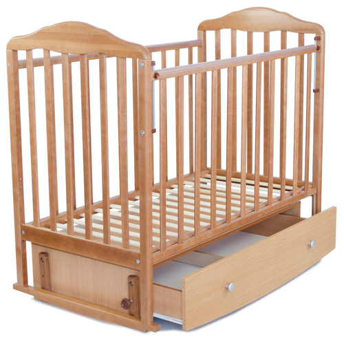 SKV Company Julia Beech - Baby cot with swing mechanism and drawer - image 3 | Labebe