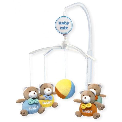 Baby Mix Baby Bears - Plush musical mobile - image 1 | Labebe