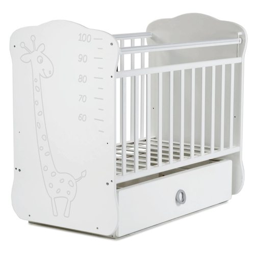 SKV Company Giraffe - Baby cot with universal swing mechanism and drawer - image 1 | Labebe