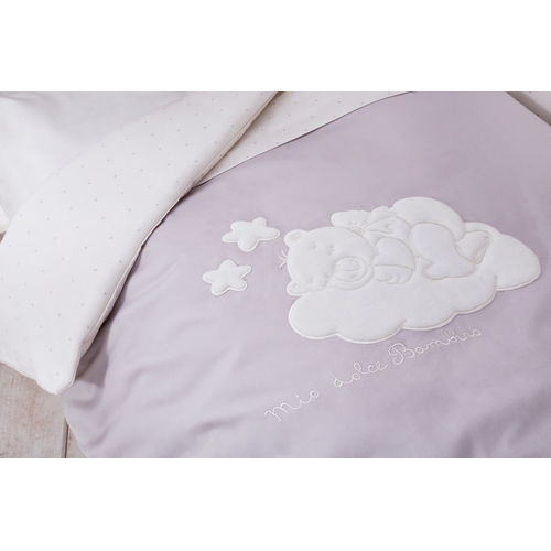 Perina Bambino Oval Grey - საბავშვო თეთრეულის ნაკრები მრგვალი და ოვალური საბავშვო საწოლისთვის - image 2 | Labebe
