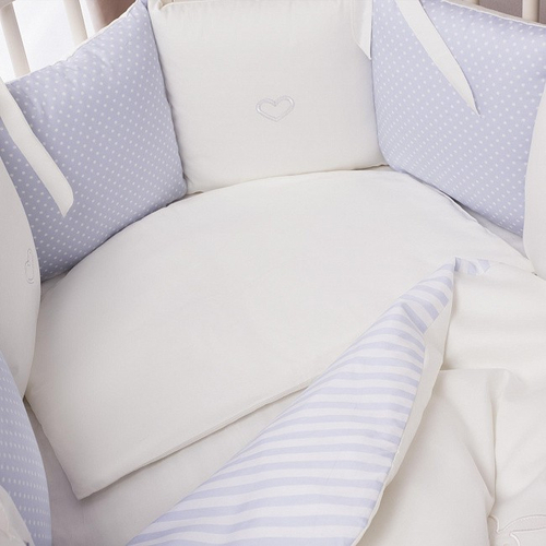 Perina Sensitive Oval Blue - Комплект детского белья для круглой и овальной кроватки - изображение 4 | Labebe