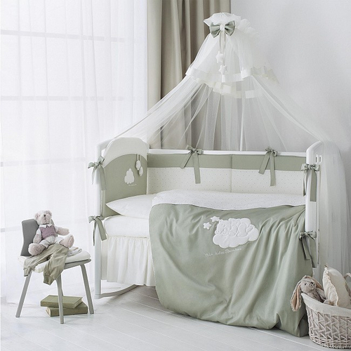 Perina Bambino Oliva - Canopy for a baby cot - image 2 | Labebe