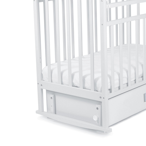 SKV Company Julia Light White LB - Baby cot with swing mechanism and drawer - image 3 | Labebe