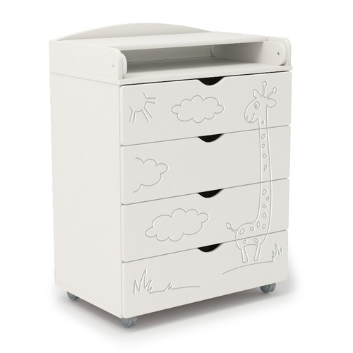 SKV Company Giraffe White - Drawer chest with a changing table - image 1 | Labebe