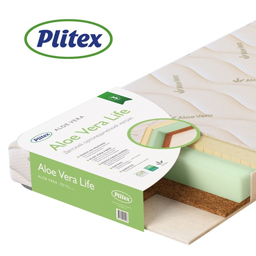 Plitex Aloe Vera Life - Children's orthopedic and anatomic mattress - image 1 | Labebe