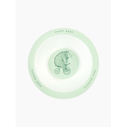 Happy Baby Plate Olive - Deep feeding plate - image 1 | Labebe
