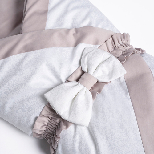 Perina Blanket Grey/White - საბანი-კონვერტი სამშობიროდან გამოსაწერად - image 2 | Labebe