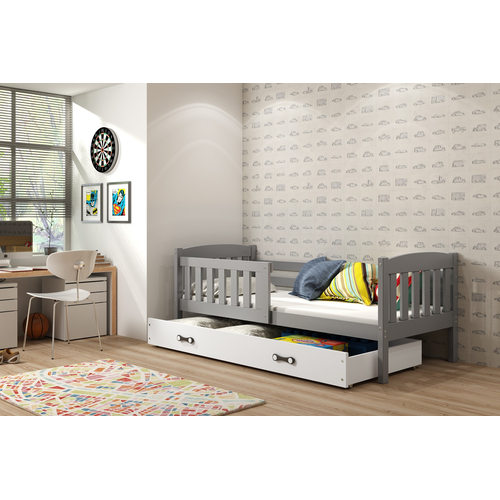 Interbeds Kubus Grey/White - Teen wooden bed - изображение 1 | Labebe