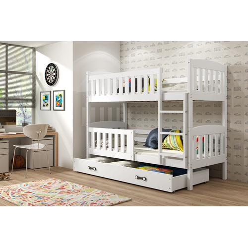 Interbeds Kubus Bunk White - Teen's wooden bunk bed - image 2 | Labebe