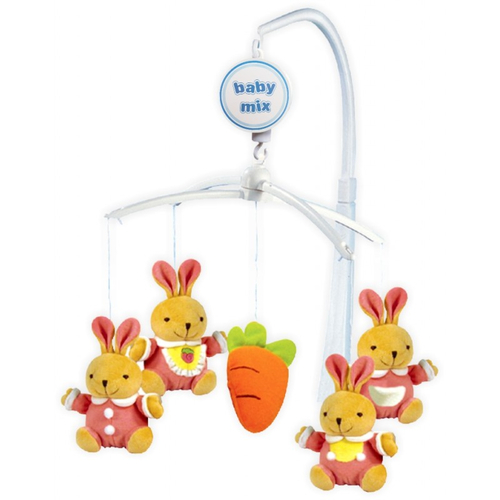 Baby Mix Baby Bunnies - Plush musical mobile - image 1 | Labebe