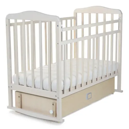 SKV Company Julia Light Birch - Baby cot with swing mechanism and drawers - image 1 | Labebe