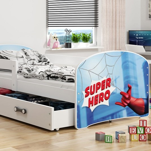 Interbeds Luki Super Hero - Teen wooden bed - image 1 | Labebe
