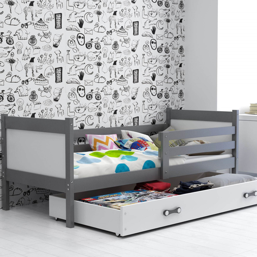 Interbeds Rino Graphite/White - Teen wooden bed - image 1 | Labebe