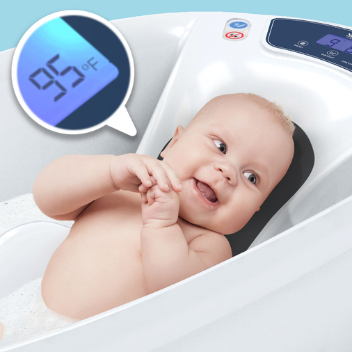 Baby Patent AquaScale - ჩვილის აბაზანა 3 in 1 ანატომიური ძირით, თერმომეტრით და სასწორით - image 2 | Labebe