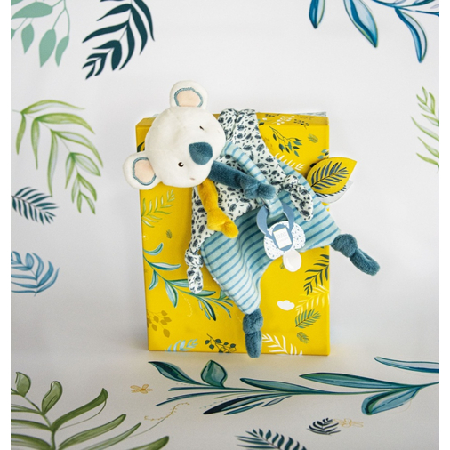 Yoca Le Koala Doudou Pacifier - Soft toy with a handkerchief and pacifier holder - image 6 | Labebe
