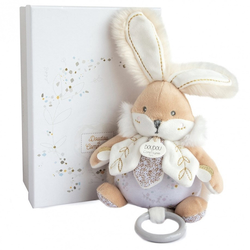 Lapin De Sucre White Musical Box - Soft toy with music box - image 1 | Labebe