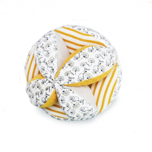 Pollen The Organic Bee Sensory Balls With Rattle - Soft ball with rattle - image 4 | Labebe