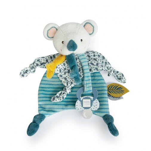 Yoca Le Koala Doudou Pacifier - რბილი სათამაშო პირსაწმენდით და საწოვარის საკიდით - image 5 | Labebe