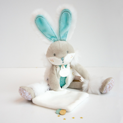 Lapin De Sucre Almond Doll With Doudou - Мягкая игрушка с платочком - изображение 4 | Labebe
