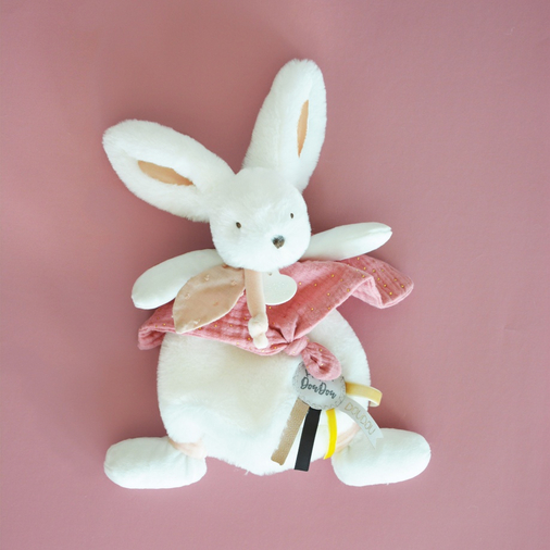 Happy Boho Doudou Pompon Terracotta - Soft toy with a handkerchief - image 4 | Labebe