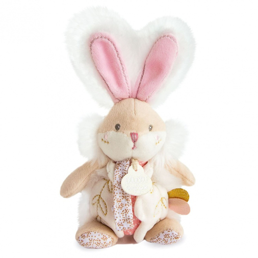 Lapin De Sucre Dolls Pacifier With Rattle Assortment - Soft toy with a handkerchief and pacifier holder - image 3 | Labebe