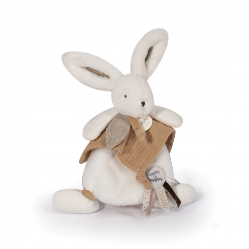 Happy Wild Doudou Pompon Natural - Soft toy with a handkerchief - image 2 | Labebe