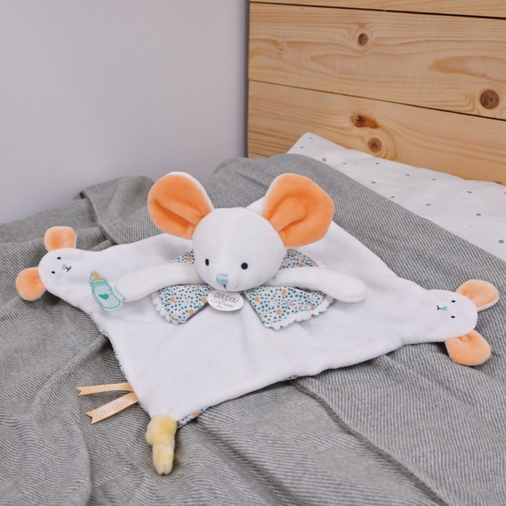 Doudou With Finger Puppet Mouse - Мягкая игрушка с платочком - изображение 4 | Labebe