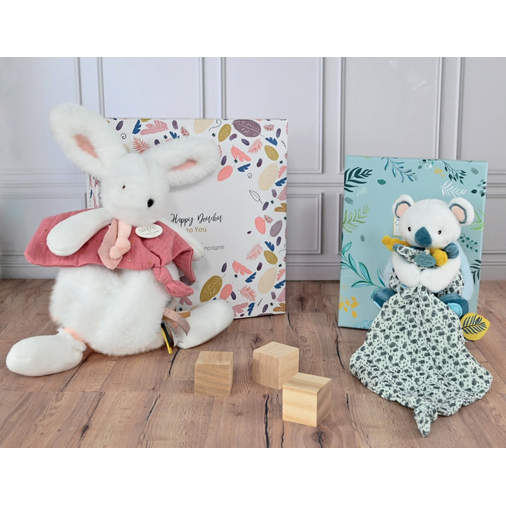 Happy Boho Doudou Pompon Terracotta - Soft toy with a handkerchief - image 5 | Labebe