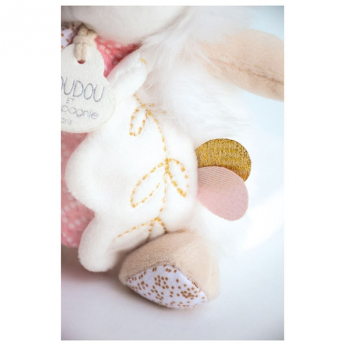 Lapin De Sucre Dolls Pacifier With Rattle Assortment - Soft toy with a handkerchief and pacifier holder - image 6 | Labebe