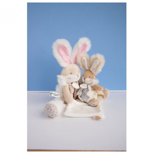 Lapin De Sucre Pink Doll With Doudou - Soft toy with a handkerchief - image 5 | Labebe