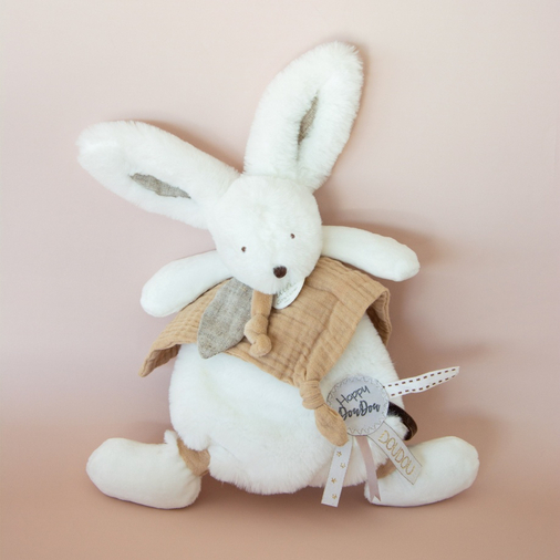 Happy Wild Doudou Pompon Natural - Soft toy with a handkerchief - image 4 | Labebe
