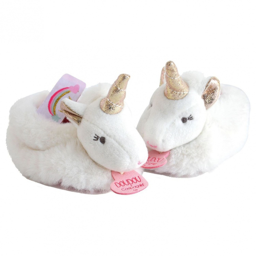 Unicorn Booties With Rattle - Детские тапочки с погремушкой - изображение 2 | Labebe