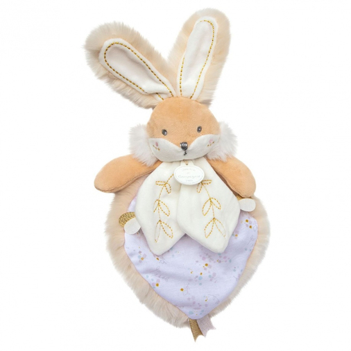 Lapin De Sucre White Doudou - Мягкая игрушка с платочком - изображение 2 | Labebe