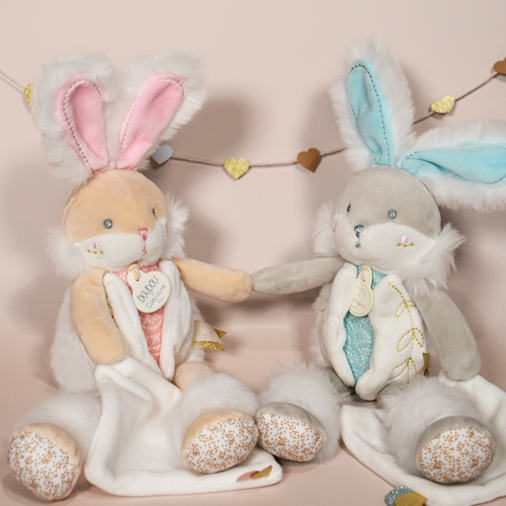 Lapin De Sucre Almond Doll With Doudou - Soft toy with a handkerchief - image 6 | Labebe