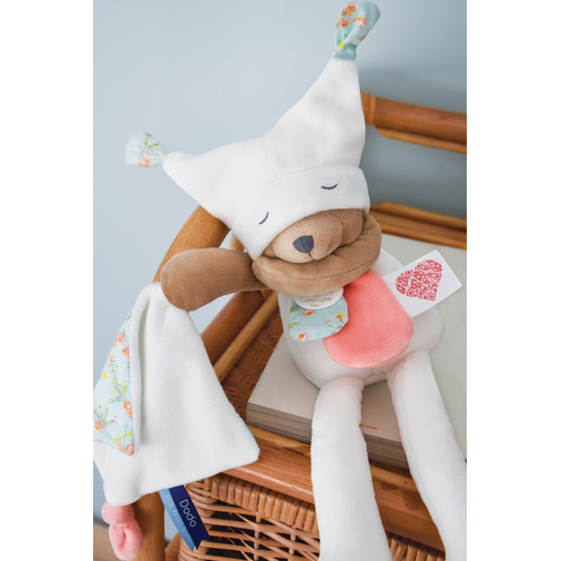 Plush Bear White - Soft toy with a handkerchief - image 3 | Labebe