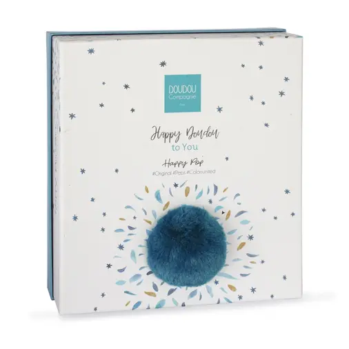 Happy Pop Doudou Pompon Paon - Soft toy with a handkerchief - image 3 | Labebe