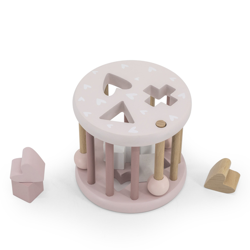 Label Label Shape Sorting Wheel Pink - ხის განსავითარებელი სათამაშო - image 2 | Labebe