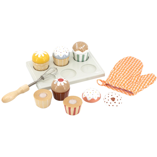 Tryco Wooden Cupcakes Set - Деревянная развивающая игрушка - изображение 2 | Labebe