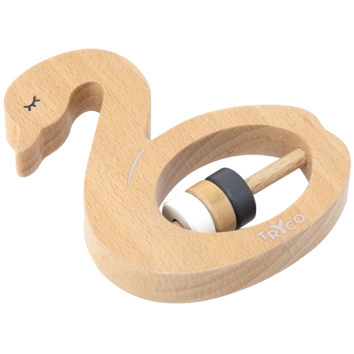 Tryco Wooden Rattle Swan - Деревянная развивающая игрушка - изображение 2 | Labebe
