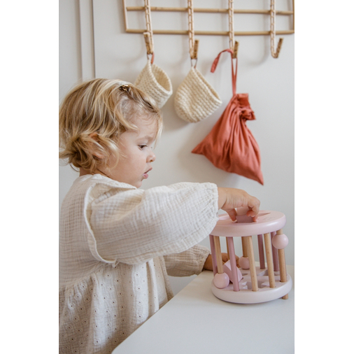Label Label Shape Sorting Wheel Pink - ხის განსავითარებელი სათამაშო - image 3 | Labebe