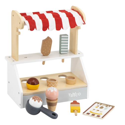 Tryco Wooden Ice Cream Cart - Деревянная развивающая игрушка - изображение 2 | Labebe