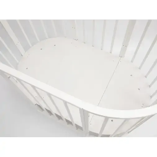 SKV Company Round & Oval White - Детская круглая и овальная кроватка с универсальным маятниковым механизмом - изображение 15 | Labebe