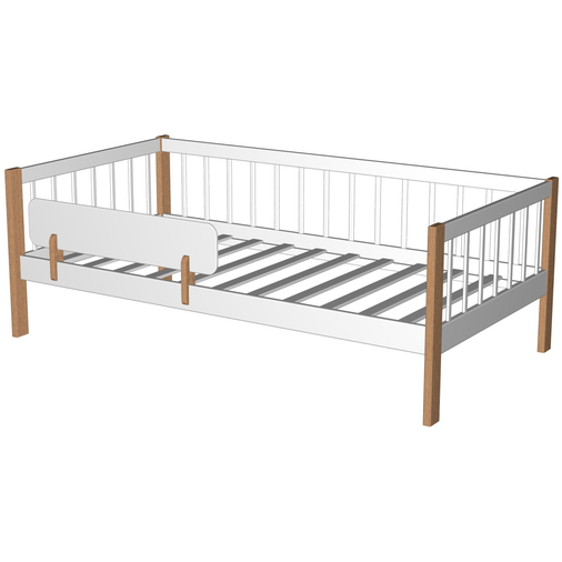 SKV Company Giovanni White / Beech - Teen Wooden bed - image 1 | Labebe
