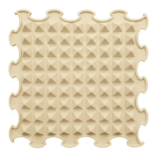 ORTOTO Little Pyramids / Soft (Milky White) (1 pcs.-30*30 cm) - ხალიჩა-ფაზლი ფეხების სენსორული მასაჟისთვის - image 1 | Labebe