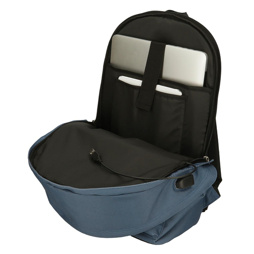 Pepe Jeans Aris Evergreen Two Compartment Laptop Backpack Blue Denim - საბავშვო ზურგჩანთა - image 6 | Labebe