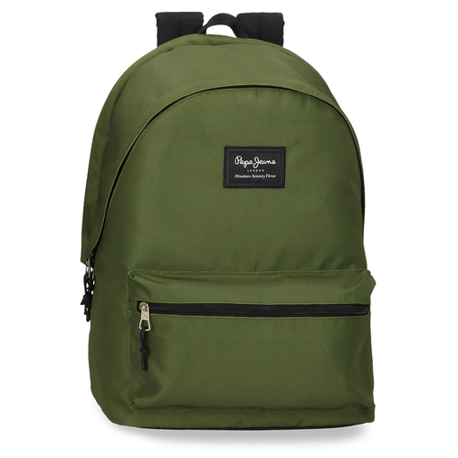 Pepe Jeans Aris Evergreen Two Compartment Laptop Backpack Dark Green - Kids laptop backpack - image 1 | Labebe